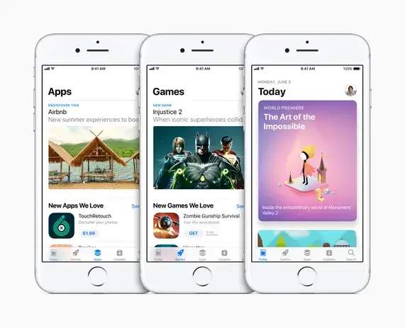 App Store interface on iPhone